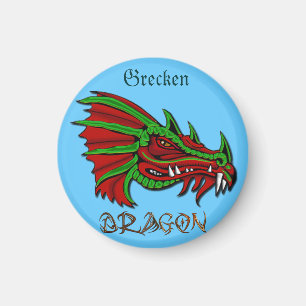 Vintage Dragon Head Magnet