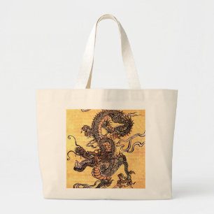 Vintage Dragon Tapestry Tote Bag
