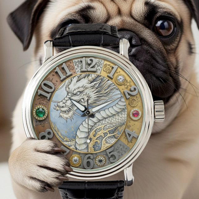 Vintage Dragon watch, Gold, jewels, Art Watch (Dragon watch)