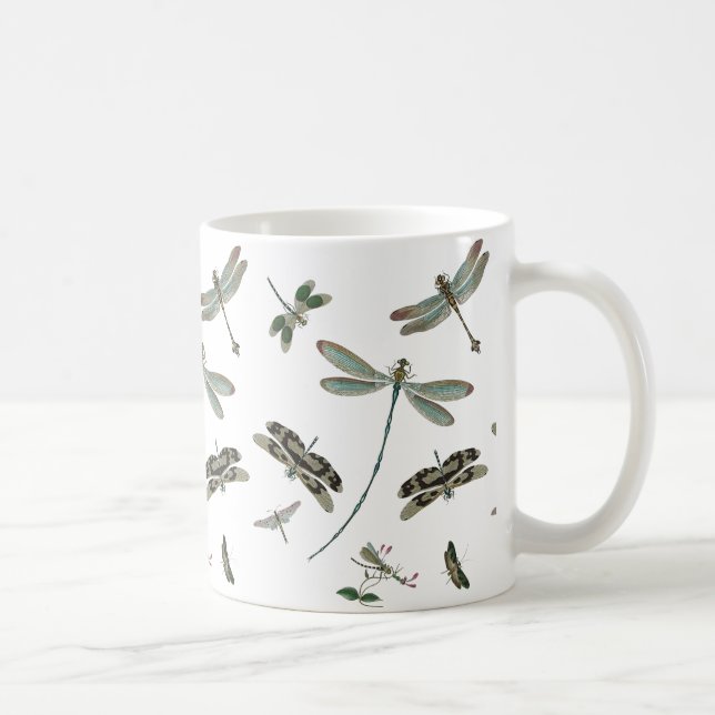 Vintage Dragonflies Coffee Mug (Right)