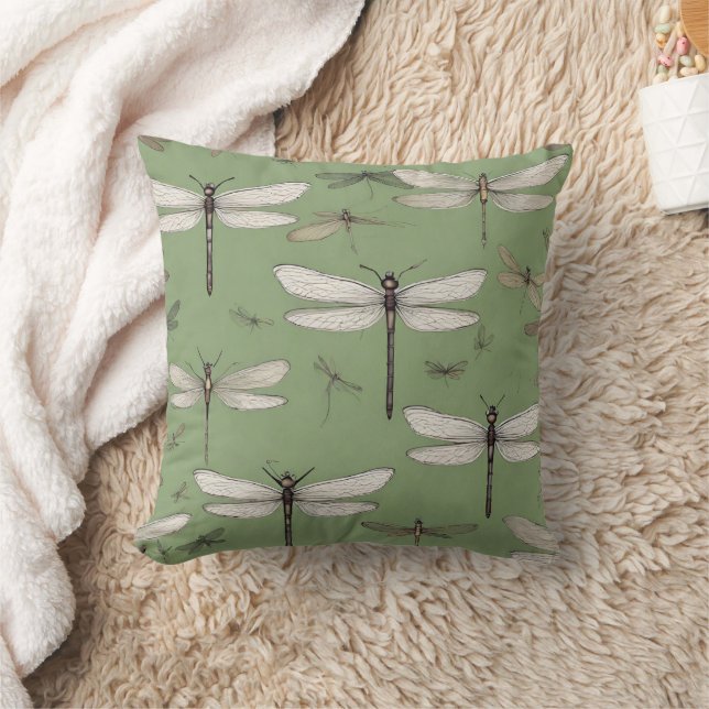 Vintage Dragonflies Cushion (Blanket)
