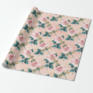 Vintage Dragonflies Series Design 1 Wrapping Paper