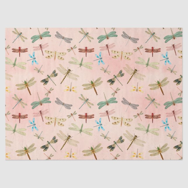 Vintage Dragonflies Series Design 3 Tissue Paper (Front)