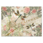 Vintage Dragonfly and Roses Decoupage Tissue Paper