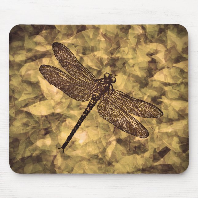 Vintage Dragonfly Art Mouse Pad (Front)