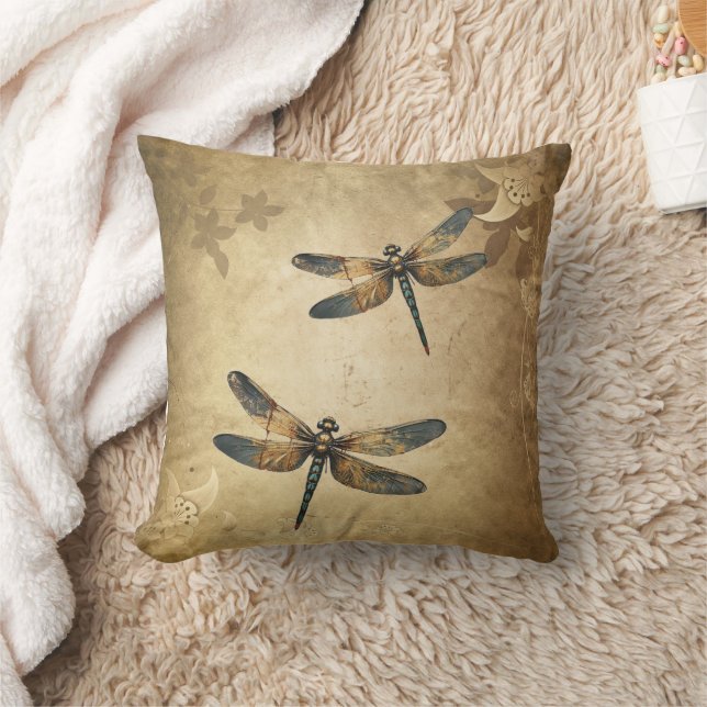 Vintage Dragonfly  Cushion (Blanket)