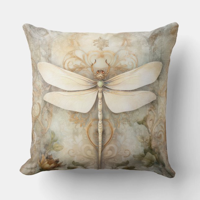 Vintage Dragonfly Cushion (Front)