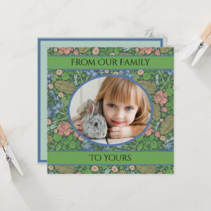 Vintage Dragonfly Flying in an English Garden Card