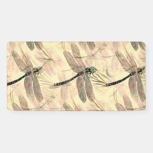 Vintage Dragonfly Print  Banner