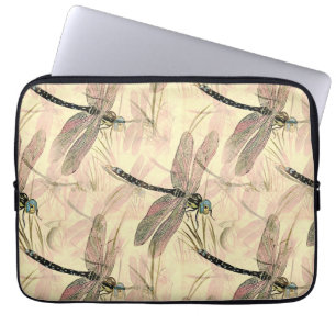 Vintage Dragonfly Print  Laptop Sleeve