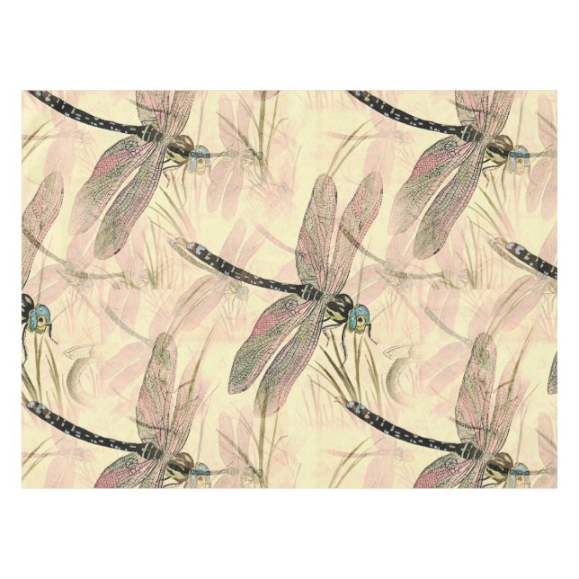 Vintage Dragonfly Print  Tablecloth (Front (Horizontal))