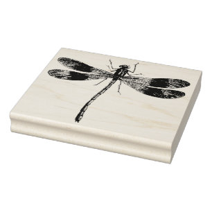 Vintage Dragonfly Rubber Art Stamp