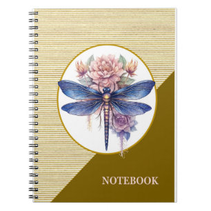 Vintage Dragonfly Spiral Photo Notebook