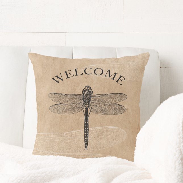 Vintage Dragonfly Welcome Cushion (Creator Uploaded)