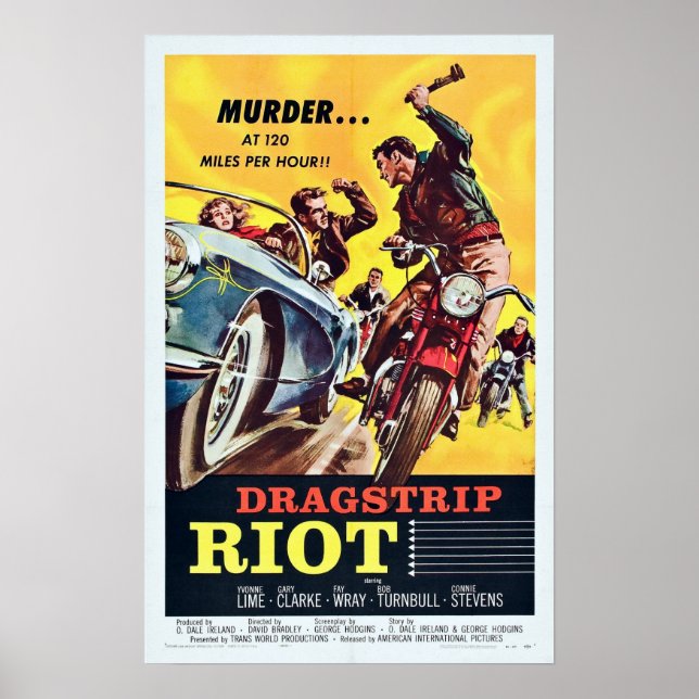 Vintage Dragstrip Riot Movie Poster (Front)