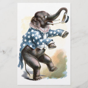 Vintage Drawing: Circus Elephant Stationery