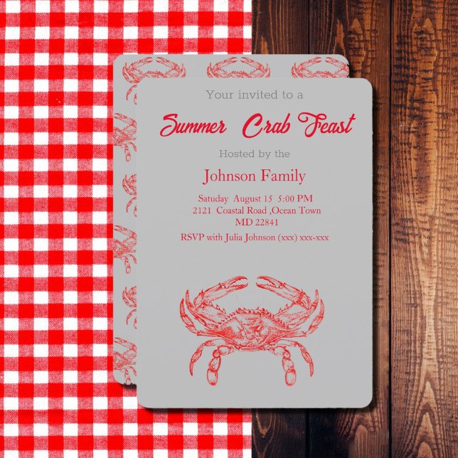Vintage Drawing  -   Crab  Boil Invitation (Creator Uploaded)