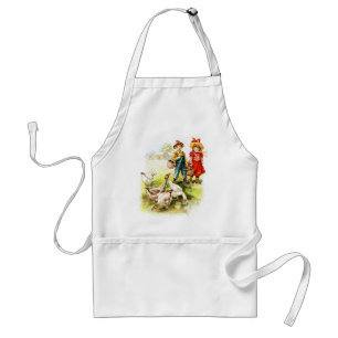 Vintage Drawing: Feeding the Geese Standard Apron