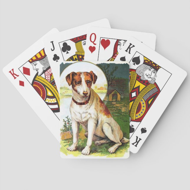 Vintage Drawing: Jack Russel Terrier Playing Cards (Back)