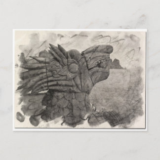 Vintage Drawing of a Dragon of Halong Bay, Vietnam Postcard