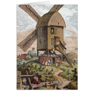 Vintage Drawing: The Old Mill