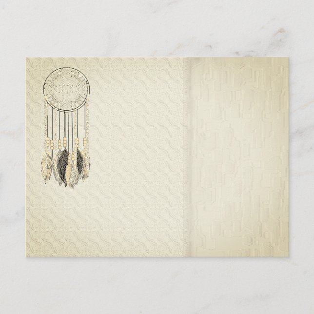 Vintage Dream Catcher Texture Wedding Invitation (Front)