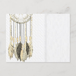 Vintage Dream Catcher Texture Wedding Invitation