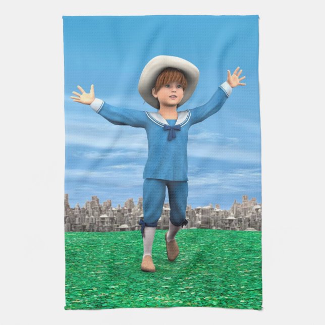 Vintage Dreams Tea Towel (Vertical)