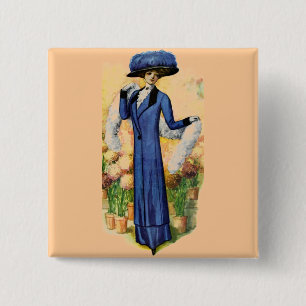 Vintage Dress 15 Cm Square Badge