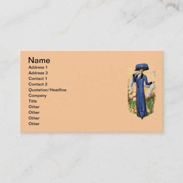 Vintage Dress Business Card (Front)