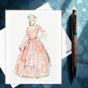 Vintage dress by Lillian Causey Postcard