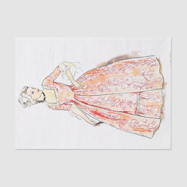 Vintage dress, Decoupage  Tissue Paper (Front)