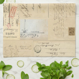 Vintage Dress Form French Postcard Towel