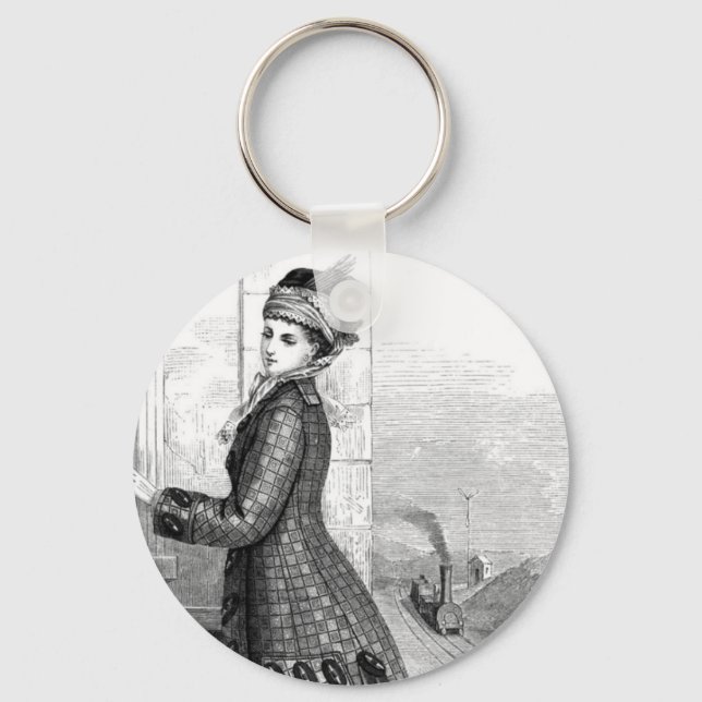 Vintage Dress Key Ring (Front)