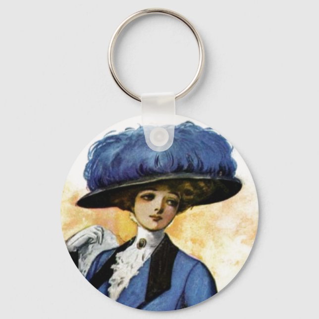Vintage Dress Key Ring (Front)