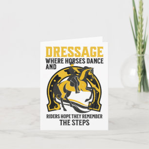 Vintage Dressage Funny Saying Equestrian Horse Spo Card