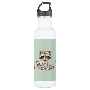 Vintage Dressed Cottagecore Racoon Pastel 710 Ml Water Bottle