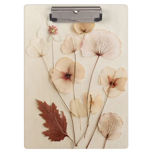 Vintage dried flower arrangement clipboard (Front)