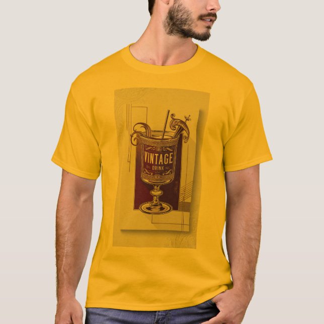 Vintage drink t shirt  (Front)