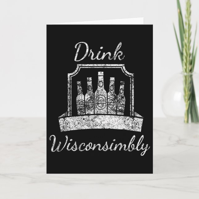 Vintage - Drink Wisconsimbly - St. Patrick's  Card (Front)