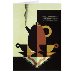 Vintage Drinks Beverages Coffee Pot with Cups