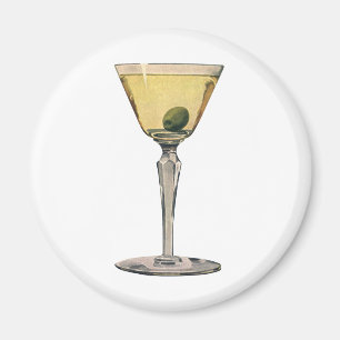 Vintage Drinks Beverages, Martini Olive Cocktail Magnet