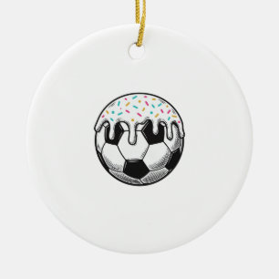 Vintage Dripping Icing Soccer Ball Shirt (2)_1 Ceramic Ornament