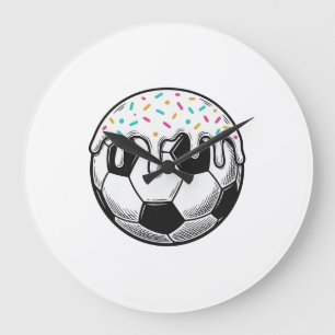 Vintage Dripping Icing Soccer Ball Shirt (2)_1 Large Clock