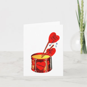 Vintage Drum Valentine Card