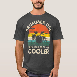 Vintage Drummer Dad Like A Regular Retro Drums Dad T-Shirt