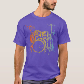 Vintage Drummer Drum Kit  T-Shirt