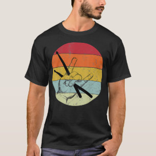 Vintage Drummer Drum Sticks Rock & Roll Hand Horns T-Shirt