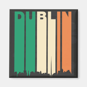Vintage Dublin Cityscape Magnet