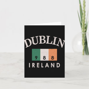 Vintage Dublin Ireland Flag Est 988 St Patricks Card